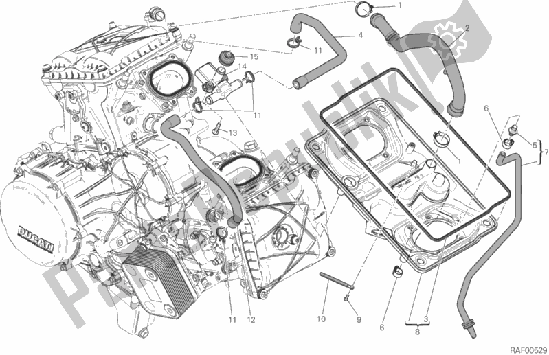 Todas as partes de Entrada De Ar - Respirador De óleo do Ducati Superbike 1299S ABS USA 2017